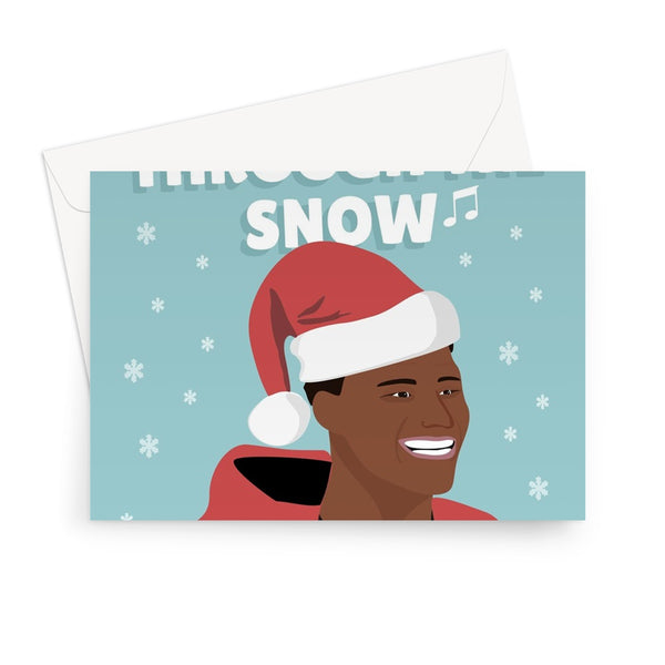 Rashford Through The Snow Song Christmas Funny Pun Music Football England Player Marcus Fan Greeting Card