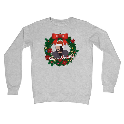 Keanu Wreaths Reeves Funny 2019 Design Crew Neck Sweatshirt