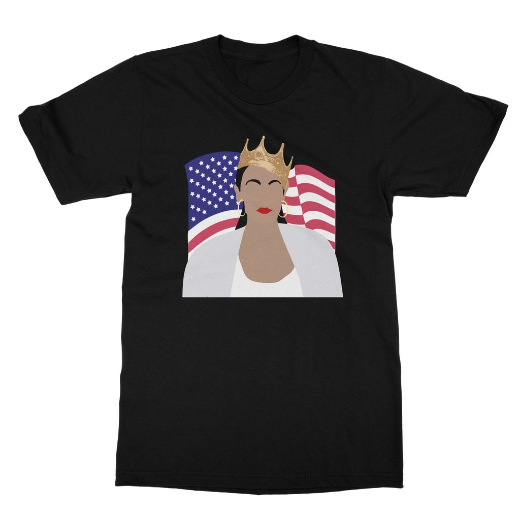 Notorious AOC Biggie Smalls American Flag Design Softstyle T-Shirt