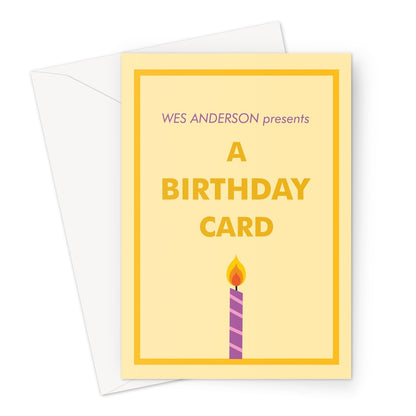 Wes Anderson Presents A Birthday Card Social Media Trend Funny Film Fan Greeting Card