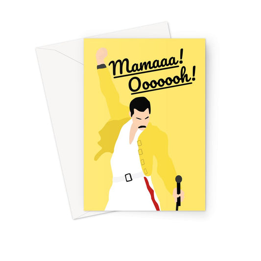 Freddie Mercury Mother's Day Card (Queen, Bohemian Rhapsody Birthday Card)