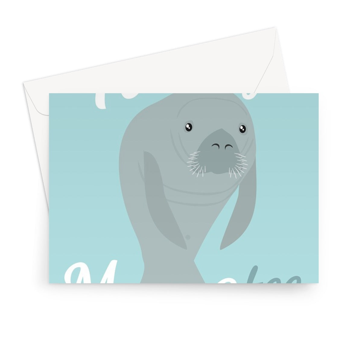 To My Mamatee Funny Cute Mother's Day Birthday Manatee Natura Animal Sea Pun Greeting Card