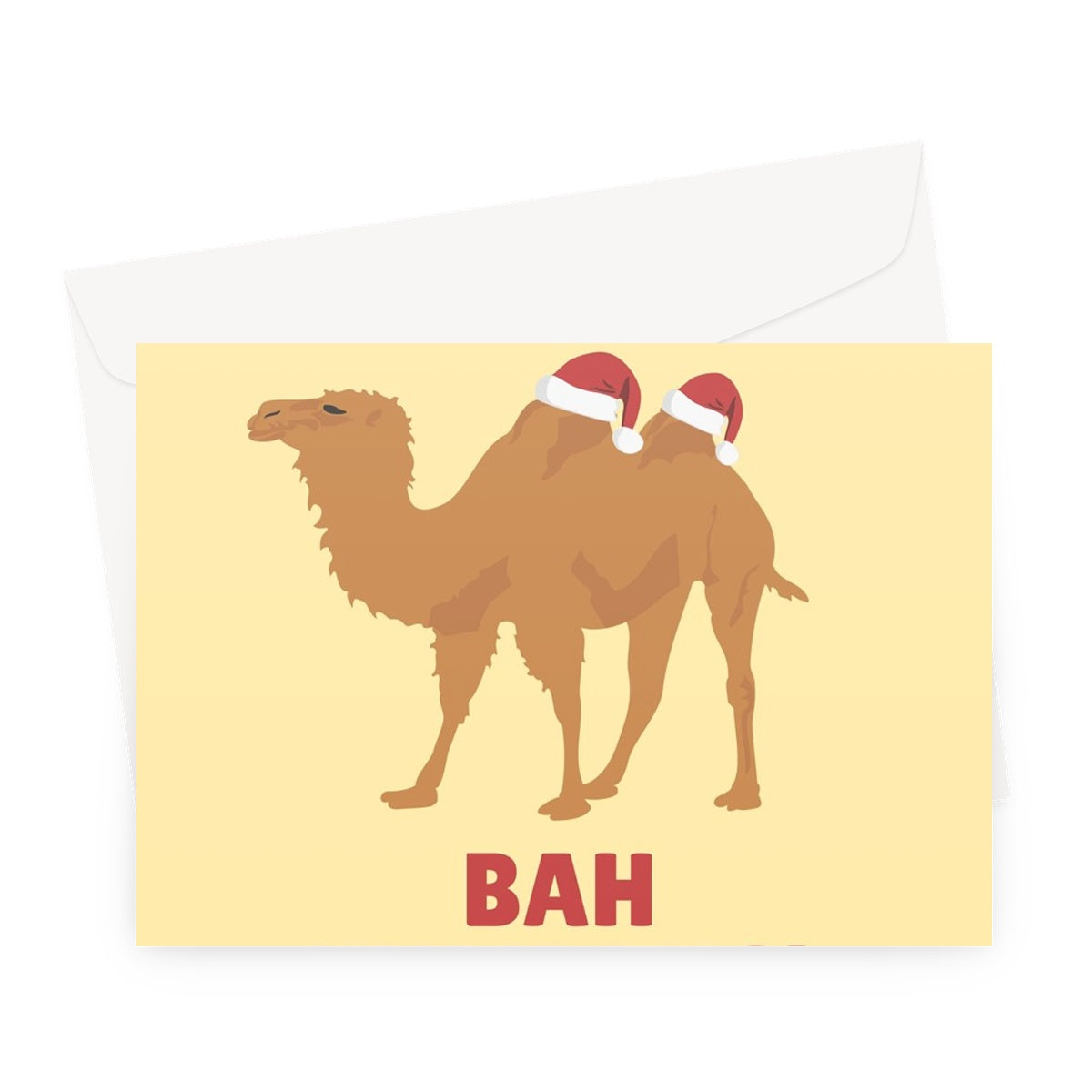 Bah Humpbug Funny Camel Animal Christmas Xmas Desert Humbug Pun Punny  Greeting Card