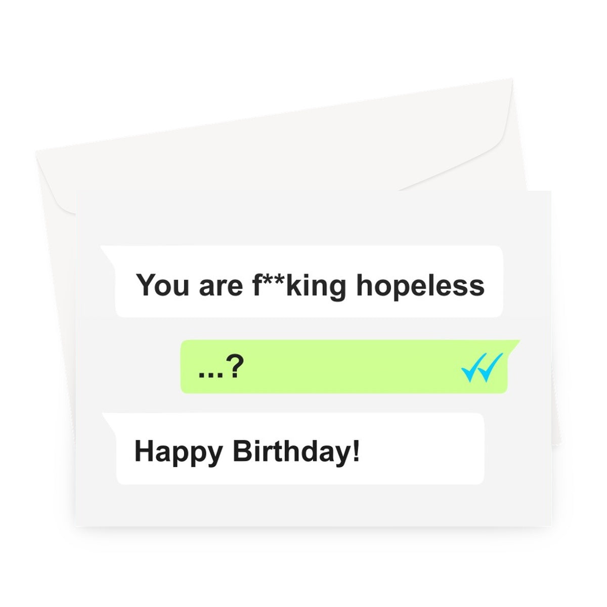 You Are Fucking Hopeless Happy Birthday! Boris Dominic Cummings Matt Hancock Funny Politics Fan  Greeting Card