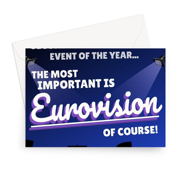 Your Birthday Is The Second Most Important Event The Most Important is EUROVISION Funny Fan Love Song Sam Ryder Greeting Card