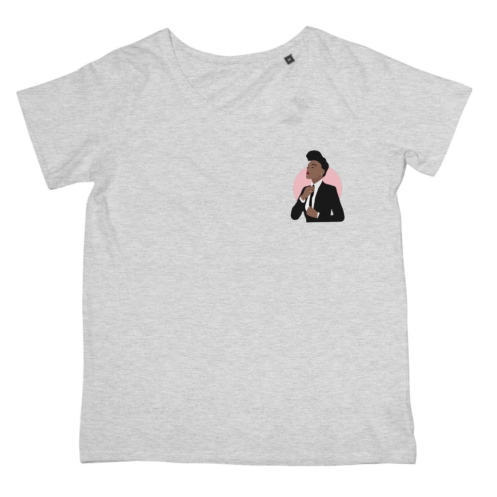 Musical Icon Apparel - Janelle Monae Women's Fit T-Shirt (Left-Breast Print)