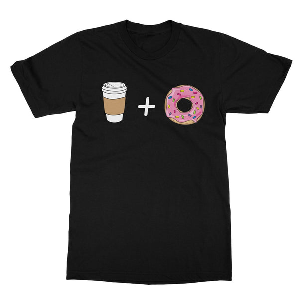 Coffee and Donuts T-Shirt (Foodie Collection, Big Print)