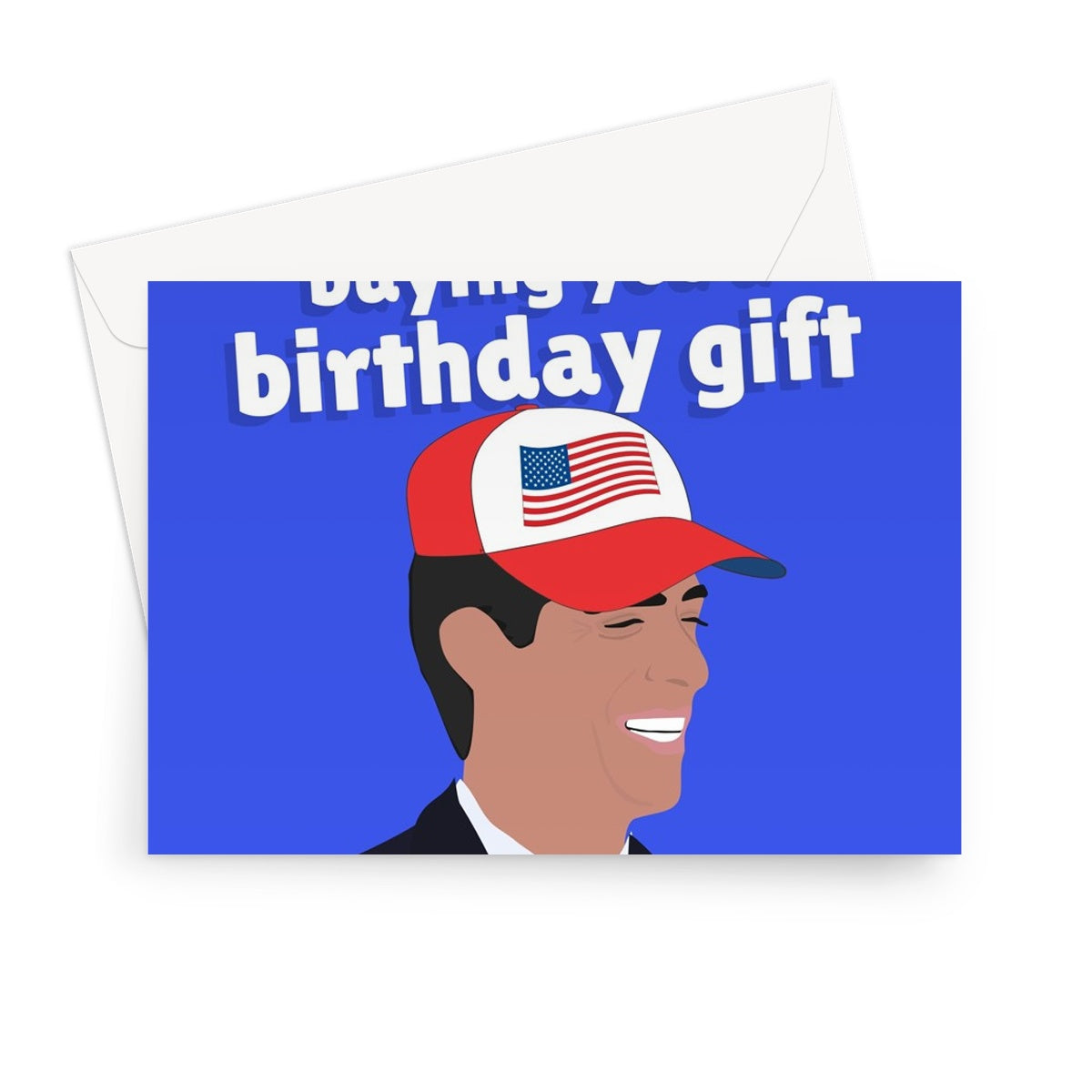 I'm Moving To America To Avoid Buying You A Birthday Gift Rishi Sunak Politics Meme Non Dom Funny Tax Tory Greeting Card