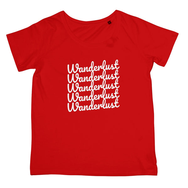 Red Wanderlust Print Women's T-Shirt