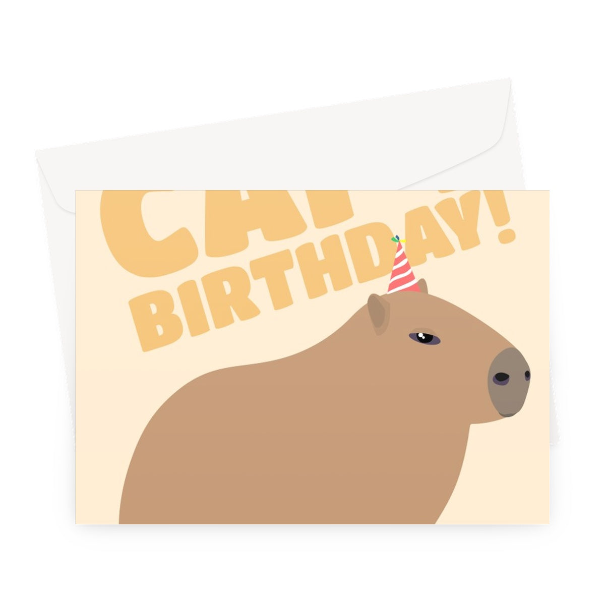 Capy Birthday Cute Capybara Animal Kawaii  Nature Fan Love Chonky Fat Round Happy Birthday Greeting Card