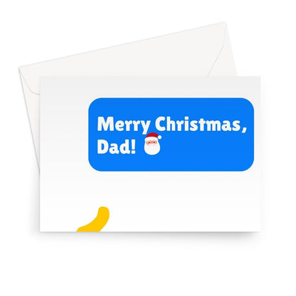 Merry Christmas, Dad! Thumbs Up Text Typical Joke Santa Response Greeting Card