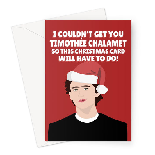 I Couldn't Get You Timothée Chalamet So This Christmas Card Will Have To Do Fancy Love Funny Film Movie Xmas Greeting Card