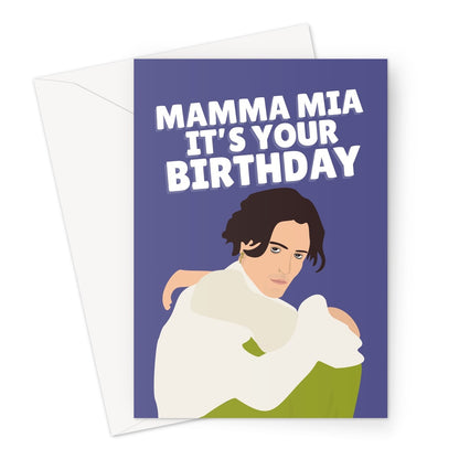 Mamma Mia It's Your Birthday Funny Fan Damiano David Celebrity Music Love Greeting Card