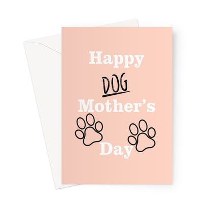 Happy Dog Mothers Day Minimalist  Love Funny Fan Gift Dog Mom Mum Owner Puppy Spaniel Pug Sausage Bull Golden Retriever  Greeting Card