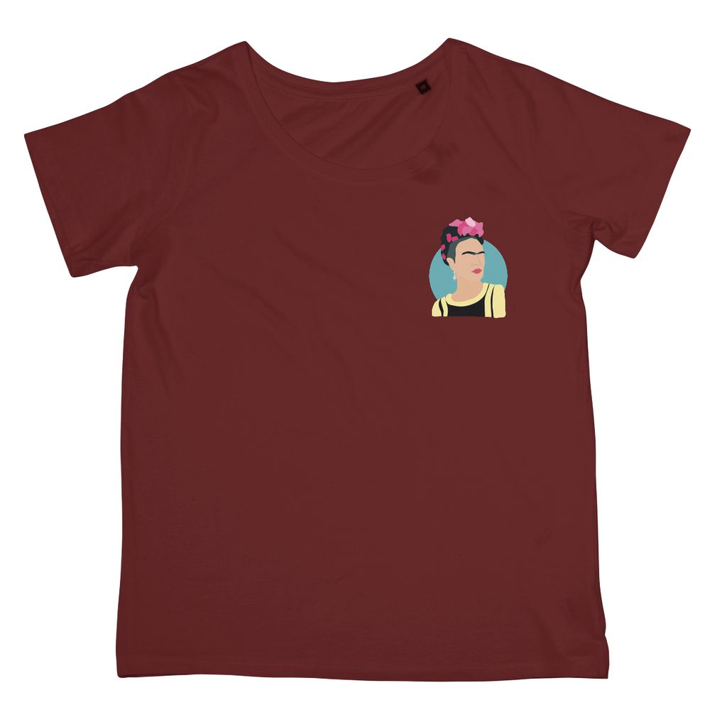 Cultural Icon Apparel - Frida Kahlo Women's Fit T-Shirt (Left-Breast Print)