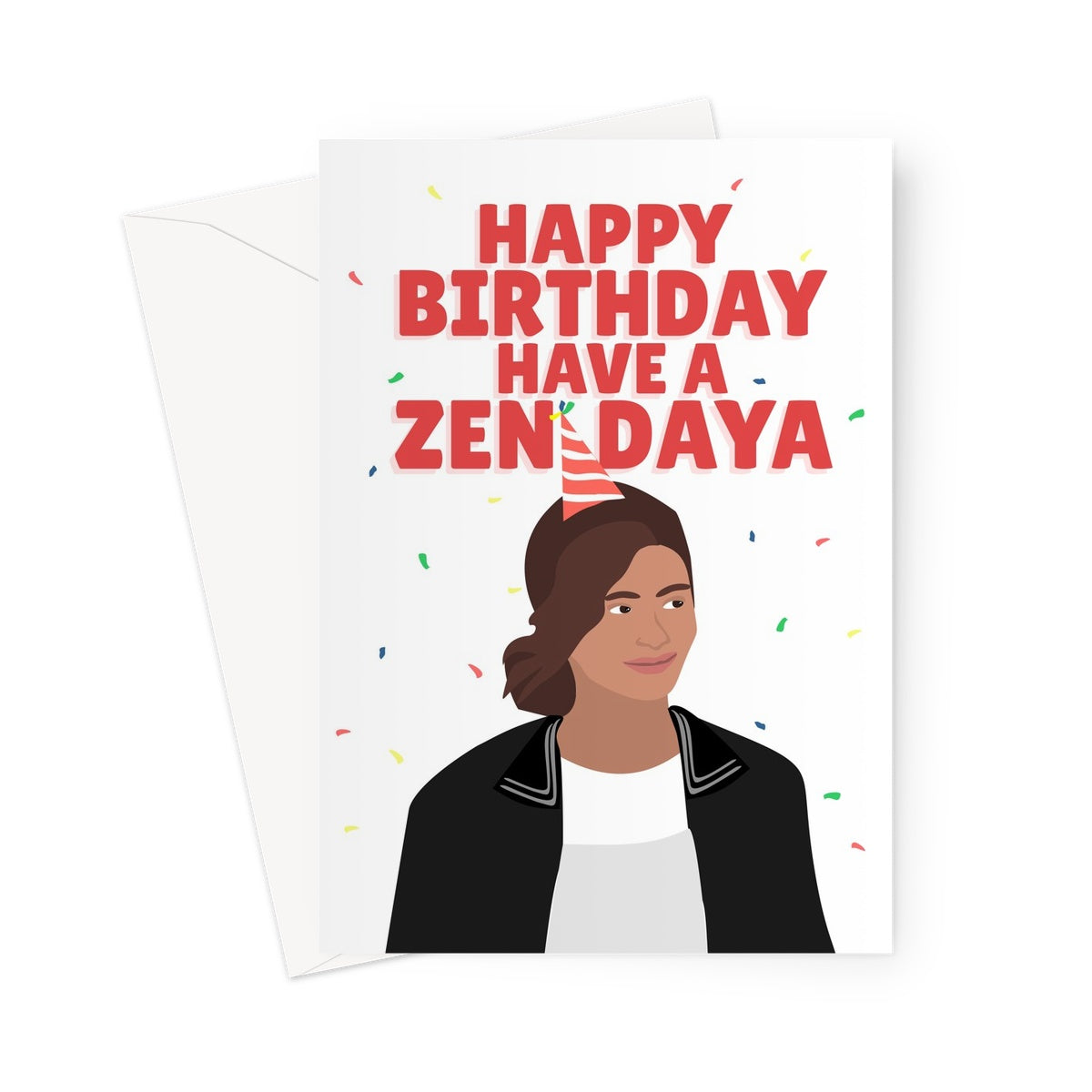 Happy Birthday Have a Zen Daya Funny Film Movie Fan Pun Spider Zendaya Actress Actor Celebrity  Greeting Card