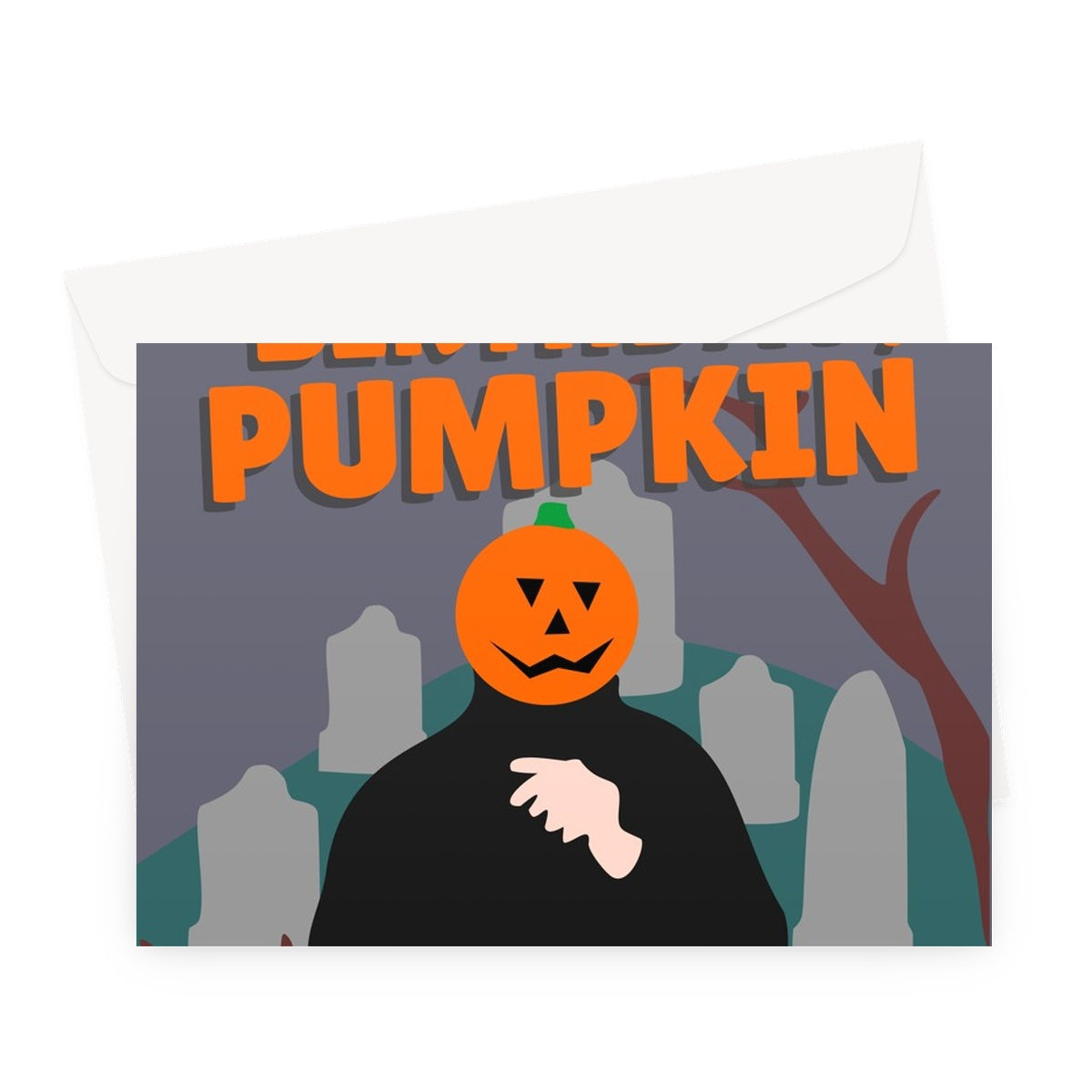 Happy Birthday Pumpkin Dancing Man Meme Halloween Baby October Cute Funny Spooky Horror  Greeting Card