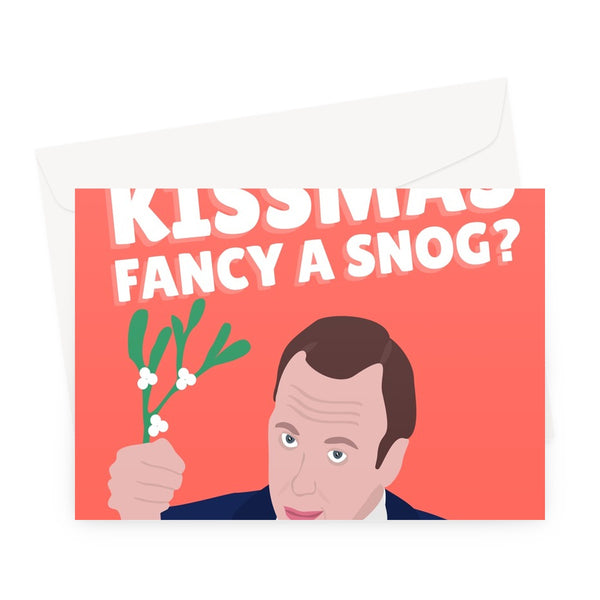 Merry Kissmas Fancy a Snog Matt Hancock Funny Christmas Xmas Card Tory Politics Greeting Card