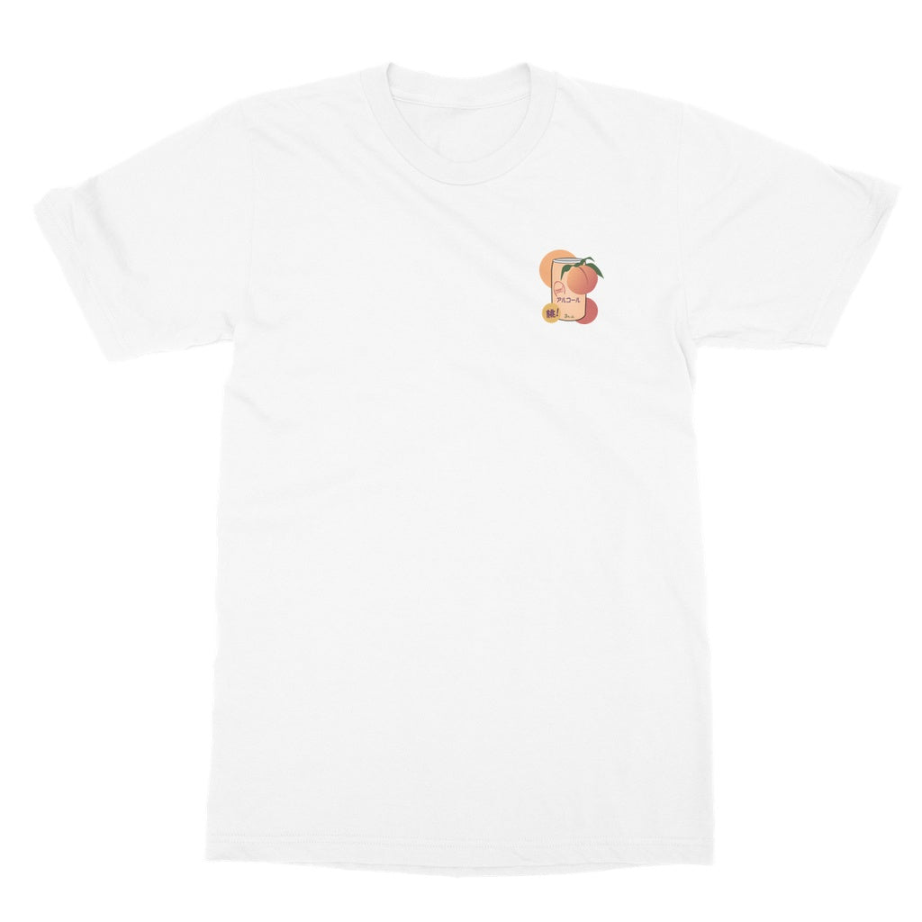 Japanese Peach Alcohol Drink T-Shirt (Foodie Collection, Left-Breast Print)