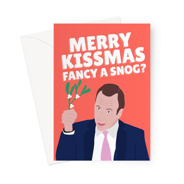 Merry Kissmas Fancy a Snog Matt Hancock Funny Christmas Xmas Card Tory Politics Greeting Card