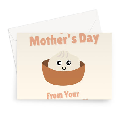 Happy Mother's Day From Your Little Dumpling Cute Bao Bun New Mum Asian Travel Food Greeting Card