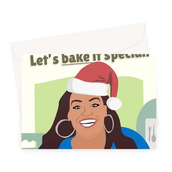 Merry Christmas Let's Bake It Special Funny Pun Alison Hammond TV Show Fan  Greeting Card