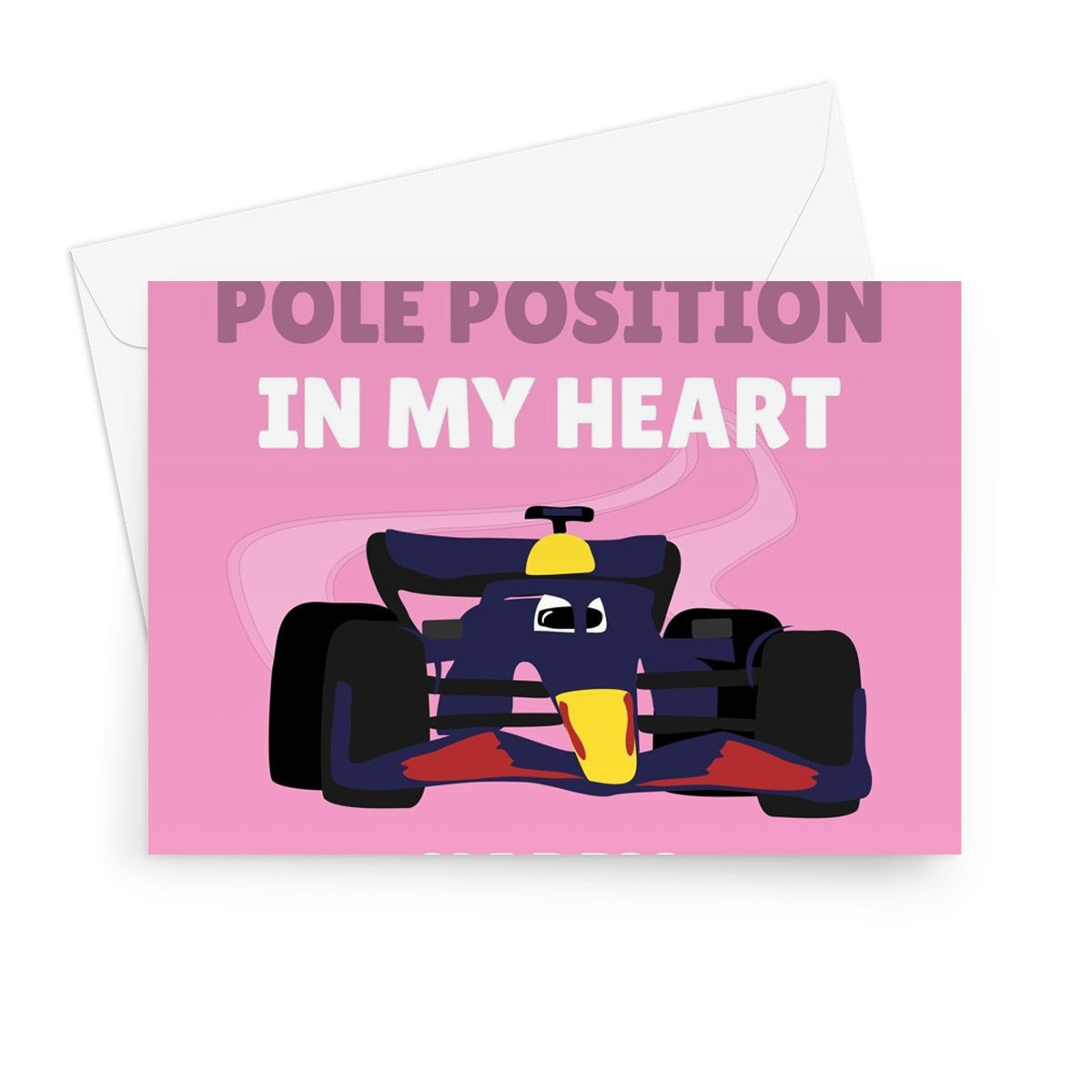 You Take Pole Position In My Heart Valentine's Day Cute Sport Racing Car Max Verstappen Greeting Card