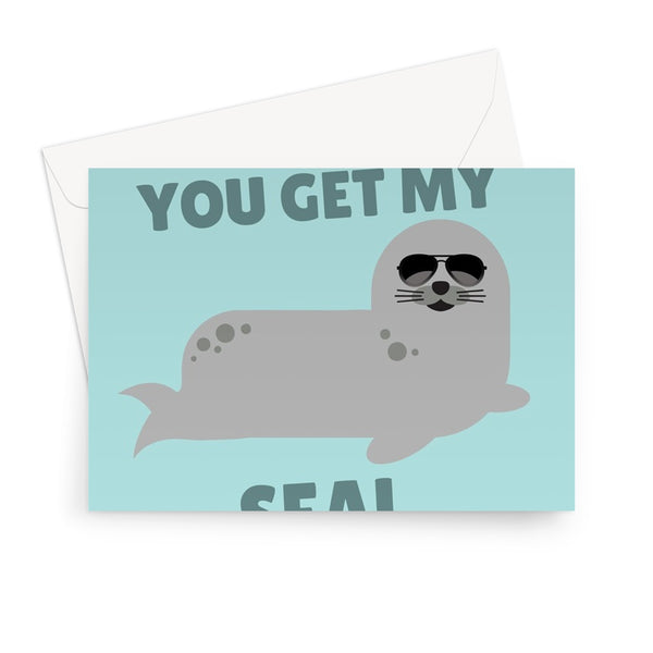 Dad You Get My Seal Of Approval Funny Animal Nature Card Father's Day Birthday Sea Greeting Card