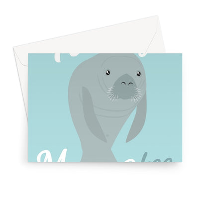 To My Mamatee Funny Cute Mother's Day Birthday Manatee Natura Animal Sea Pun Greeting Card