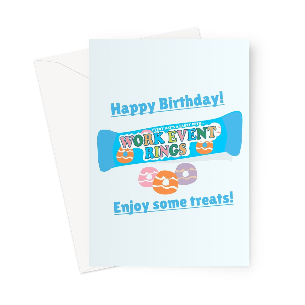 Happy Birthday Enjoy Some Treats Work Event Rings Funny Boris Politics Tory Party Scandal Greeting Card