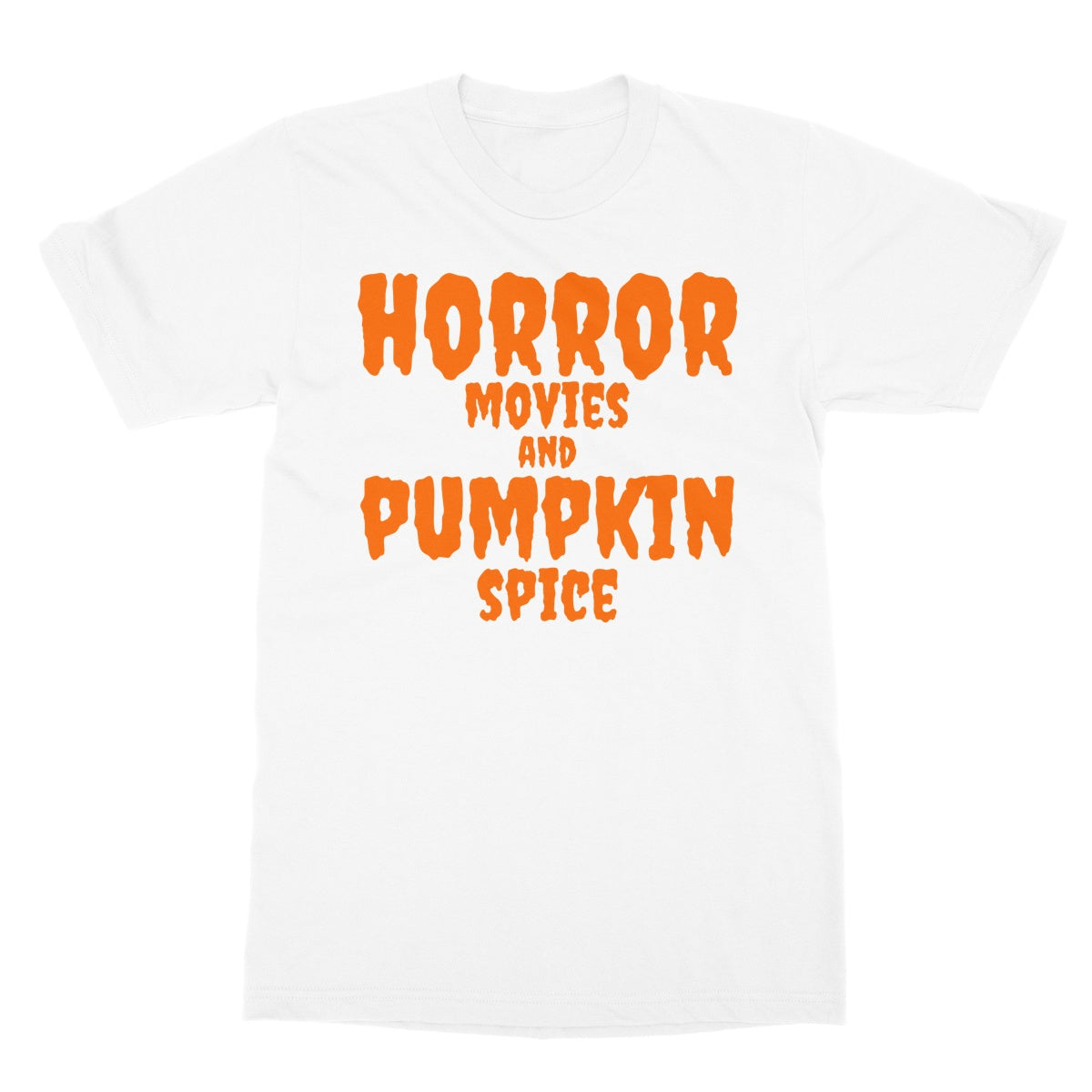 Halloween Apparel - Horror Movies and Pumpkin Spice  Softstyle T-Shirt