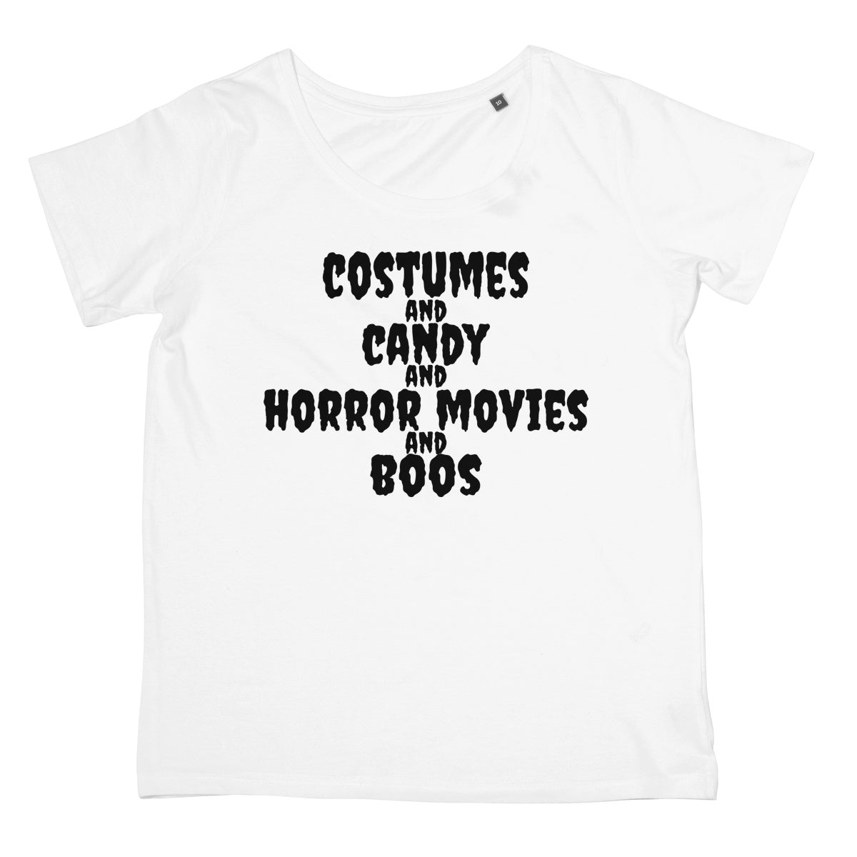 Halloween Apparel - Costumes and Candy and Horror Movies and Boos Women's Retail T-Shirt