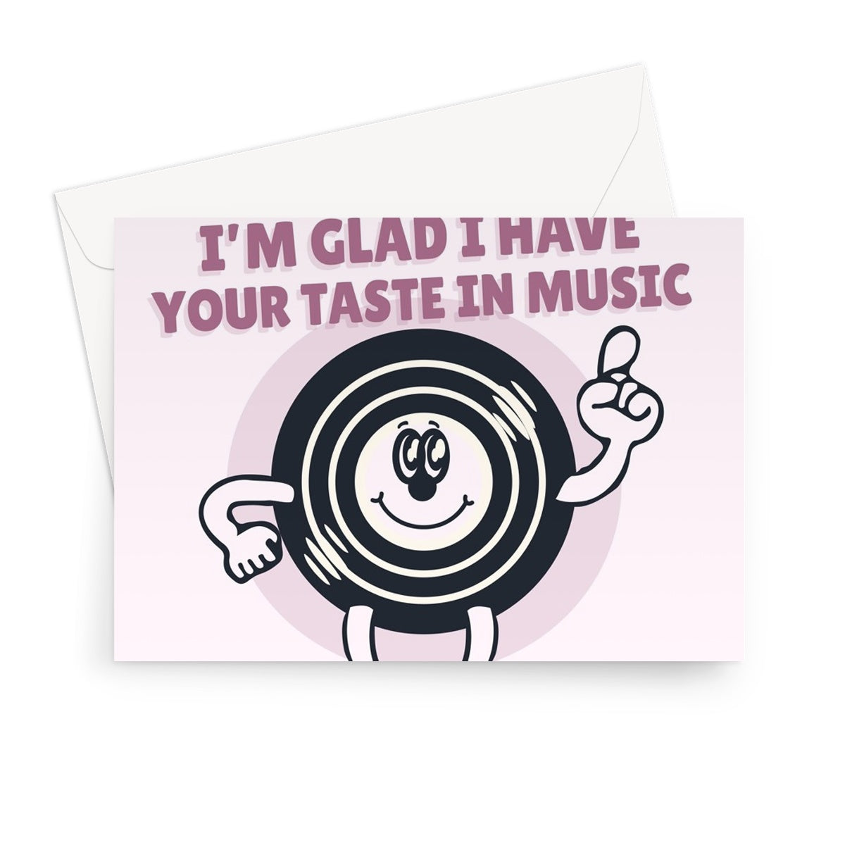 Mum, I'm Glad I Have Your Taste In Music (Dad's Is Rubbish) Funny Classic Vinyl Vintage Cartoon  Greeting Card