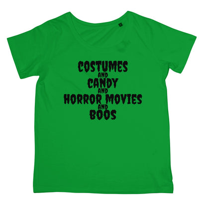 Halloween Apparel - Costumes and Candy and Horror Movies and Boos Women's Retail T-Shirt