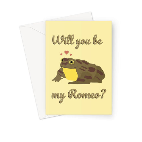 Will You Be My Romeo World's Loneliest Frog Bolivia Juliet Sehuencas Water Cloud Forest Valentine's Day Love Anniversary  Greeting Card