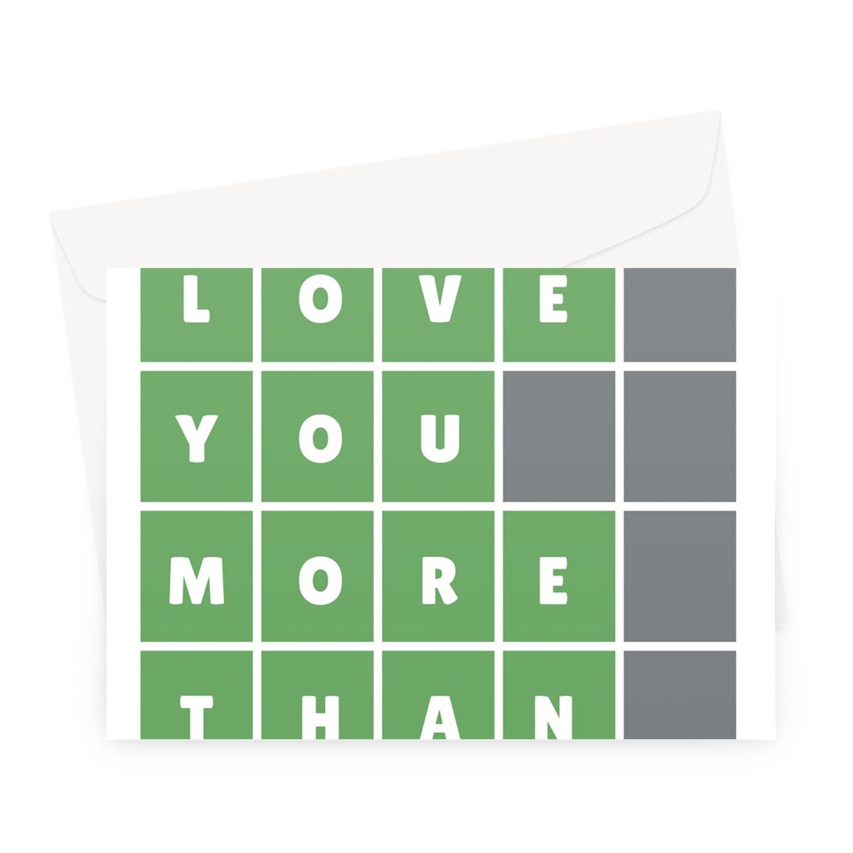 WE love you more than words wordle CUSTOM Greeting Card