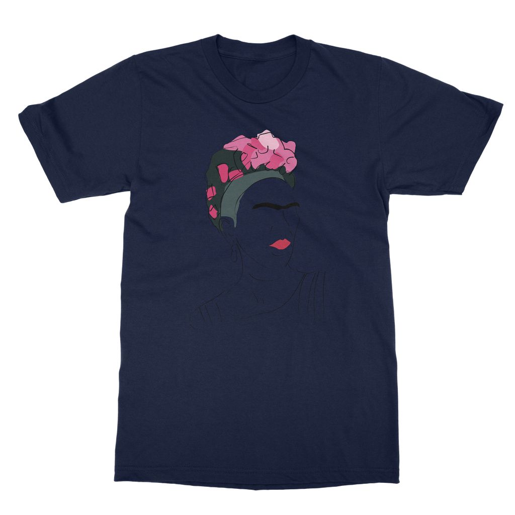 Frida Kahlo Hand Drawn T-Shirt (Cultural Icon Collection, Big Print)