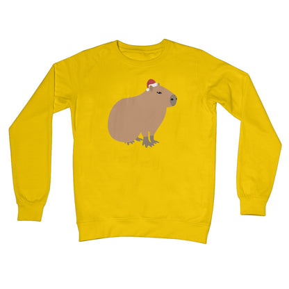 Capybara Christmas Jumper Sweater Cute Kawaii Nature Animals Capy Social Media Xmas Trend Gerbil Rodent Hamster  Crew Neck Sweatshirt