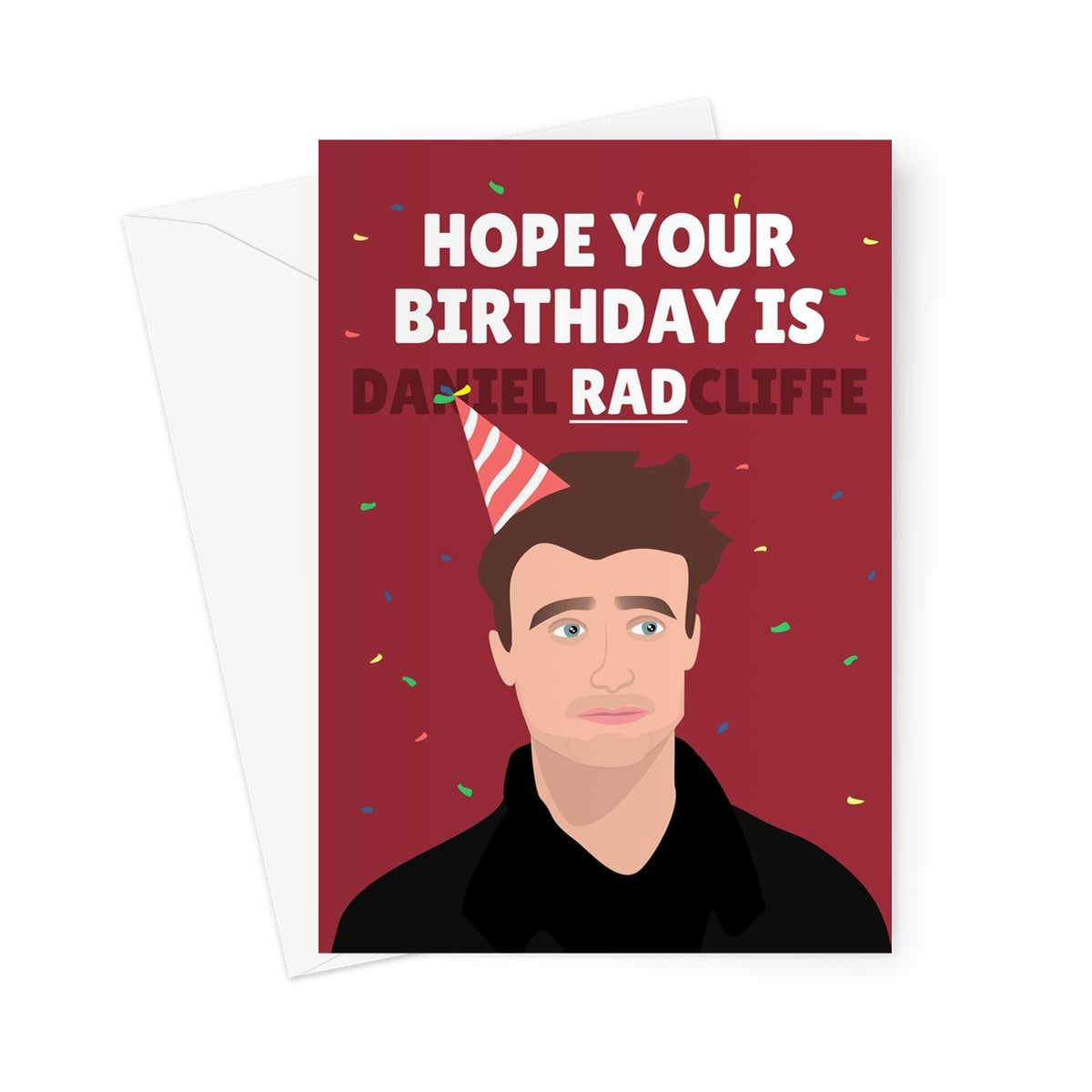 Hope Your Birthday is RAD Daniel Radcliffe Funny Fan Film Actor Celebrity  Greeting Card