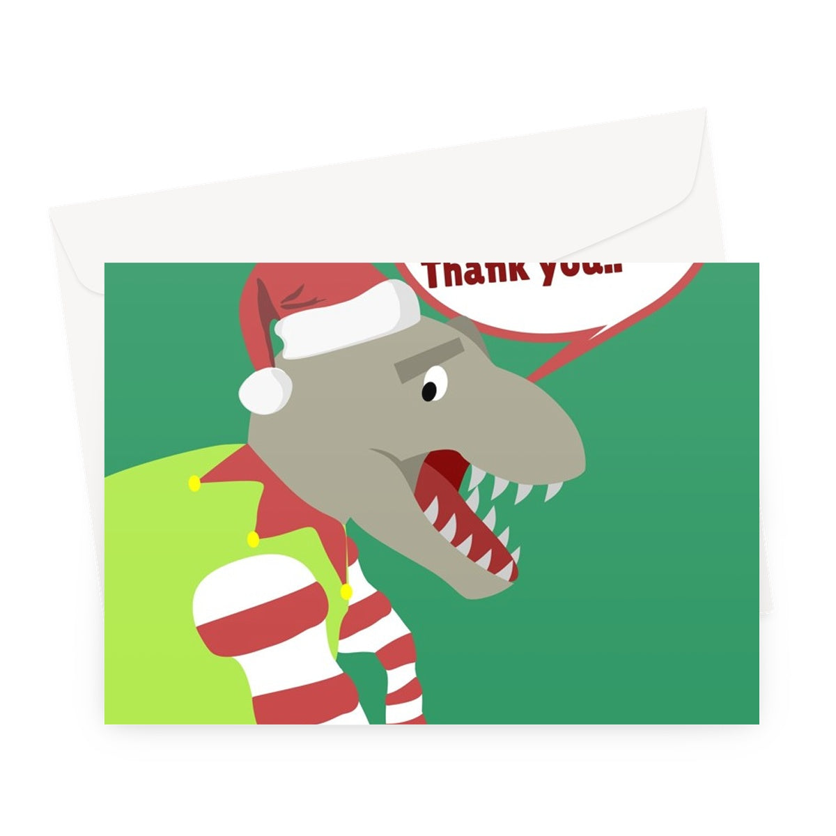 T-Rex Long Jumper Short Arms Wrong Present Funny Christmas Xmas Gift Dinosaur Fan Greeting Card