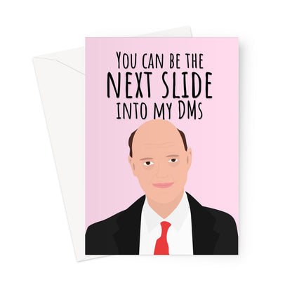 You Can Be The Next Slide Into My DMs Funny Pun Chris Whitty Witty Valentine's Day Birthday Anniversary Political Boris Covid Lockdown Greeting Card