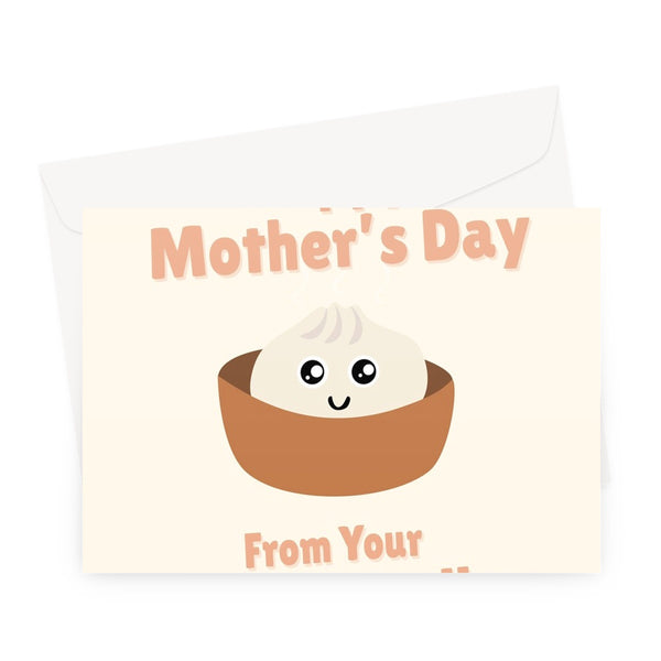 Happy Mother's Day From Your Little Dumpling Cute Bao Bun New Mum Asian Travel Food Greeting Card