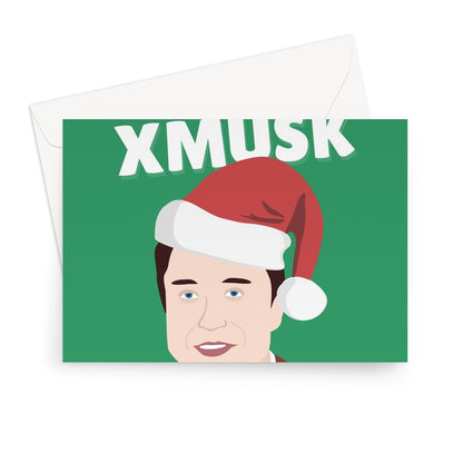 Merry Xmusk Funny Pun Love Fan Elon Musk Merry Christmas Xmas Stocks  Nerd Stonks Meme Greeting Card