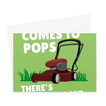 Pops Mow One Custom  Greeting Card