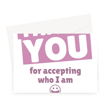 Thank You For Accepting Who I Am Happy Mother's Day Love LGBTQ+ Gay Trans  Greeting Card