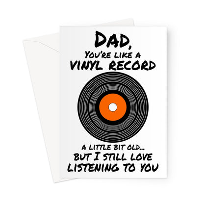 Dad vinyl custom father's day Greeting Card