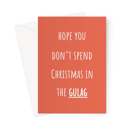 Hope You Don't Spend Christmas in the Gulag Funny Meme COD Video Game Gamer Prison Boyfriend Girlfriend Battle Royale Greeting Card