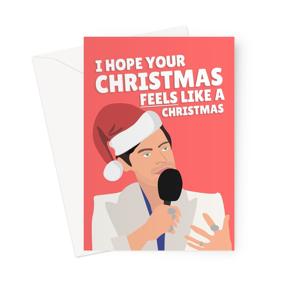 I Hope Your Christmas Feels Like a Christmas Harry Styles Funny Interview Greeting Card