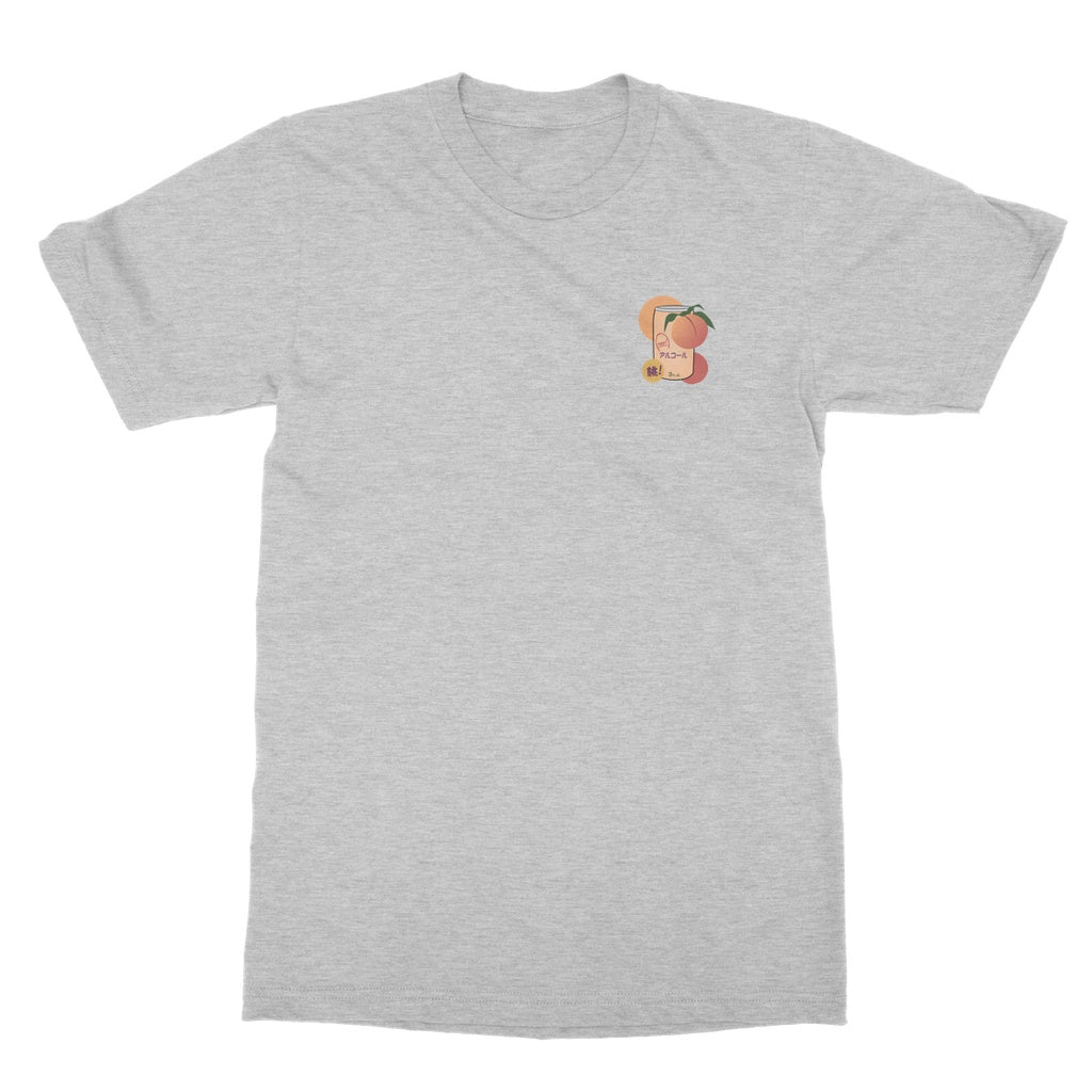 Japanese Peach Alcohol Drink T-Shirt (Foodie Collection, Left-Breast Print)