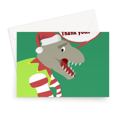 T-Rex Long Jumper Short Arms Wrong Present Funny Christmas Xmas Gift Dinosaur Fan Greeting Card